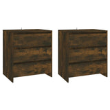 3 Piece Sideboard Smoked Oak Engineered Wood - Side View