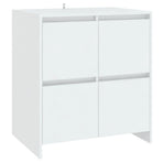 3 Piece Sideboard White Engineered Wood