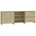 3 Piece Sideboard Sonoma Oak Engineered Wood
