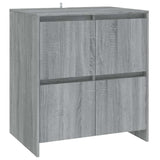 3 Piece Sideboard Grey Sonoma Engineered Wood - 45-Degree Angle