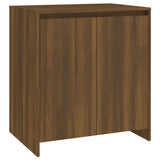 3 Piece Sideboard Brown Oak Engineered Wood - Side View