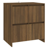 3 Piece Sideboard Brown Oak Engineered Wood - 45-Degree Angle