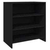 2 Piece Sideboard Black Engineered Wood - Top-Down View