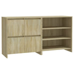 2 Piece Sideboard Sonoma Oak Engineered Wood