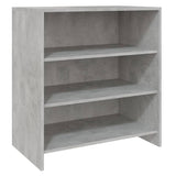 2 Piece Sideboard Concrete Grey Engineered Wood - Top-Down View