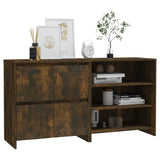 2 Piece Sideboard Smoked Oak Engineered Wood - 45-Degree Angle