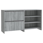 2 Piece Sideboard Grey Sonoma Engineered Wood