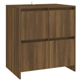 2 Piece Sideboard Brown Oak Engineered Wood - Side View