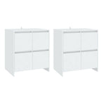 Sideboards 2 pcs White 70x41x75 cm Engineered Wood