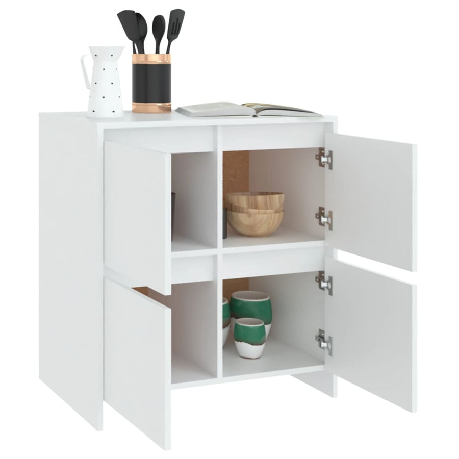 Sideboards 2 pcs White 70x41x75 cm Engineered Wood