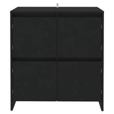 Sideboards 2 pcs Black 70x41x75 cm Engineered Wood - Side View