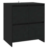 Sideboards 2 pcs Black 70x41x75 cm Engineered Wood - Top-Down View