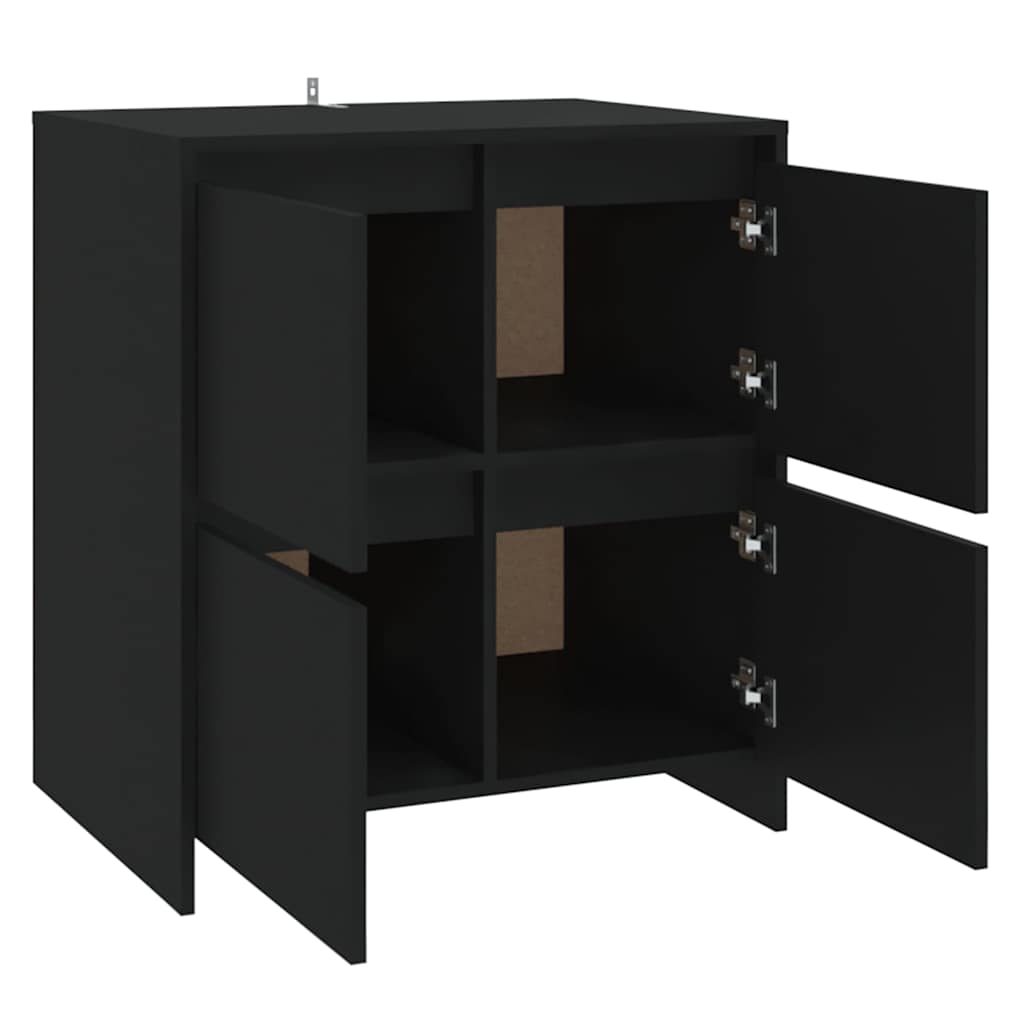 Sideboards 2 pcs Black 70x41x75 cm Engineered Wood