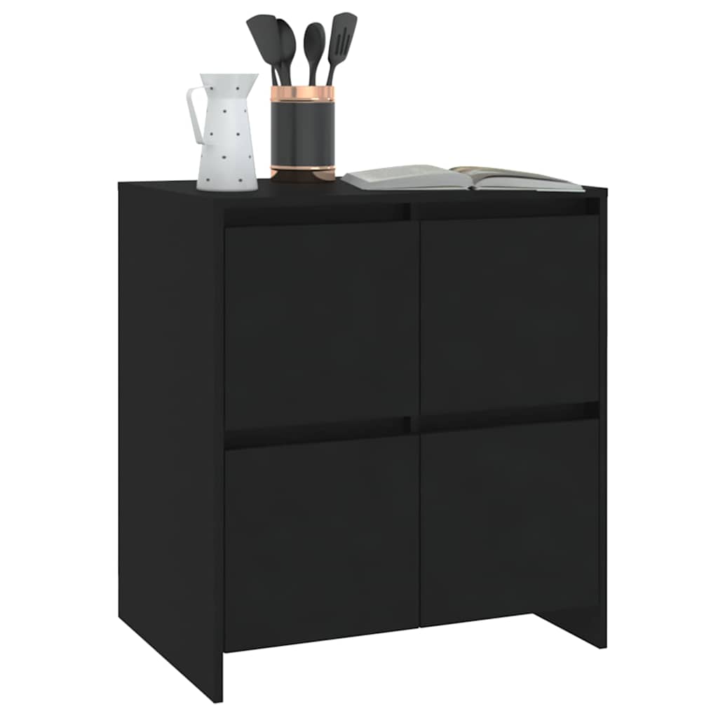 Sideboards 2 pcs Black 70x41x75 cm Engineered Wood