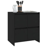Sideboards 2 pcs Black 70x41x75 cm Engineered Wood