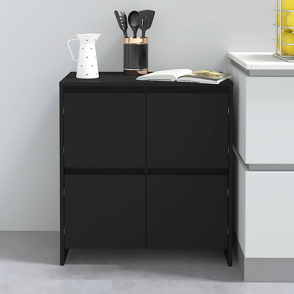 Sideboards 2 pcs Black 70x41x75 cm Engineered Wood