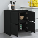 Sideboards 2 pcs Black 70x41x75 cm Engineered Wood