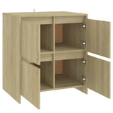 Sideboards 2 pcs Sonoma Oak 70x41x75 cm Engineered Wood - Rear View