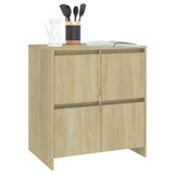 Sideboards 2 pcs Sonoma Oak 70x41x75 cm Engineered Wood - Close-Up Angle