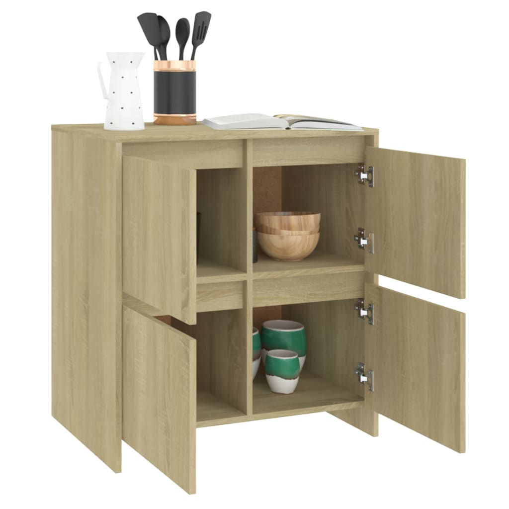 Sideboards 2 pcs Sonoma Oak 70x41x75 cm Engineered Wood