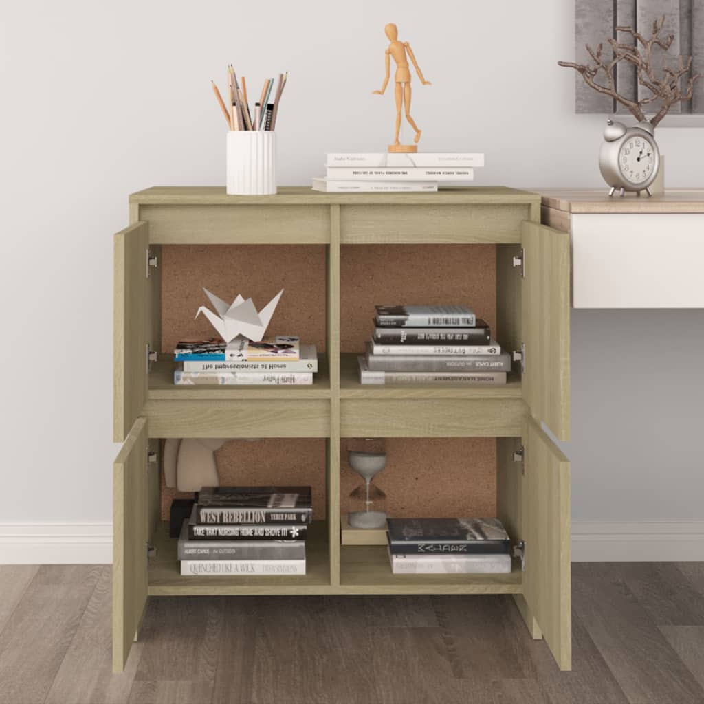 Sideboards 2 pcs Sonoma Oak 70x41x75 cm Engineered Wood