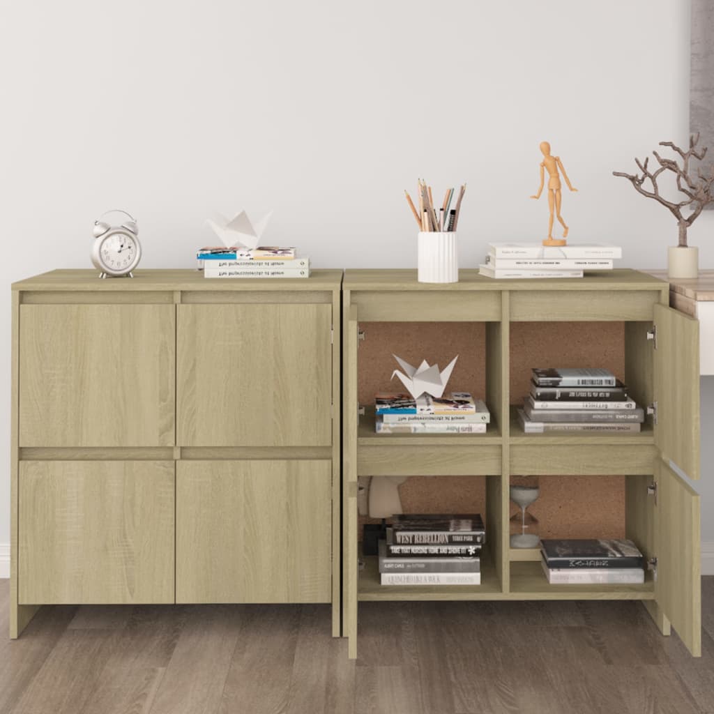 Sideboards 2 pcs Sonoma Oak 70x41x75 cm Engineered Wood