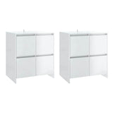 Sideboards 2 pcs High Gloss White 70x41x75 cm Engineered Wood