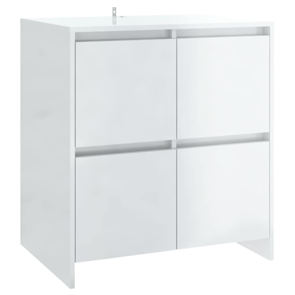 Sideboards 2 pcs High Gloss White 70x41x75 cm Engineered Wood