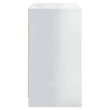 Sideboards 2 pcs High Gloss White 70x41x75 cm Engineered Wood - 45-Degree Angle