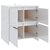 Sideboards 2 pcs High Gloss White 70x41x75 cm Engineered Wood