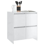 Sideboards 2 pcs High Gloss White 70x41x75 cm Engineered Wood - Close-Up Angle