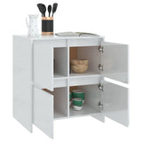Sideboards 2 pcs High Gloss White 70x41x75 cm Engineered Wood - Low Angle
