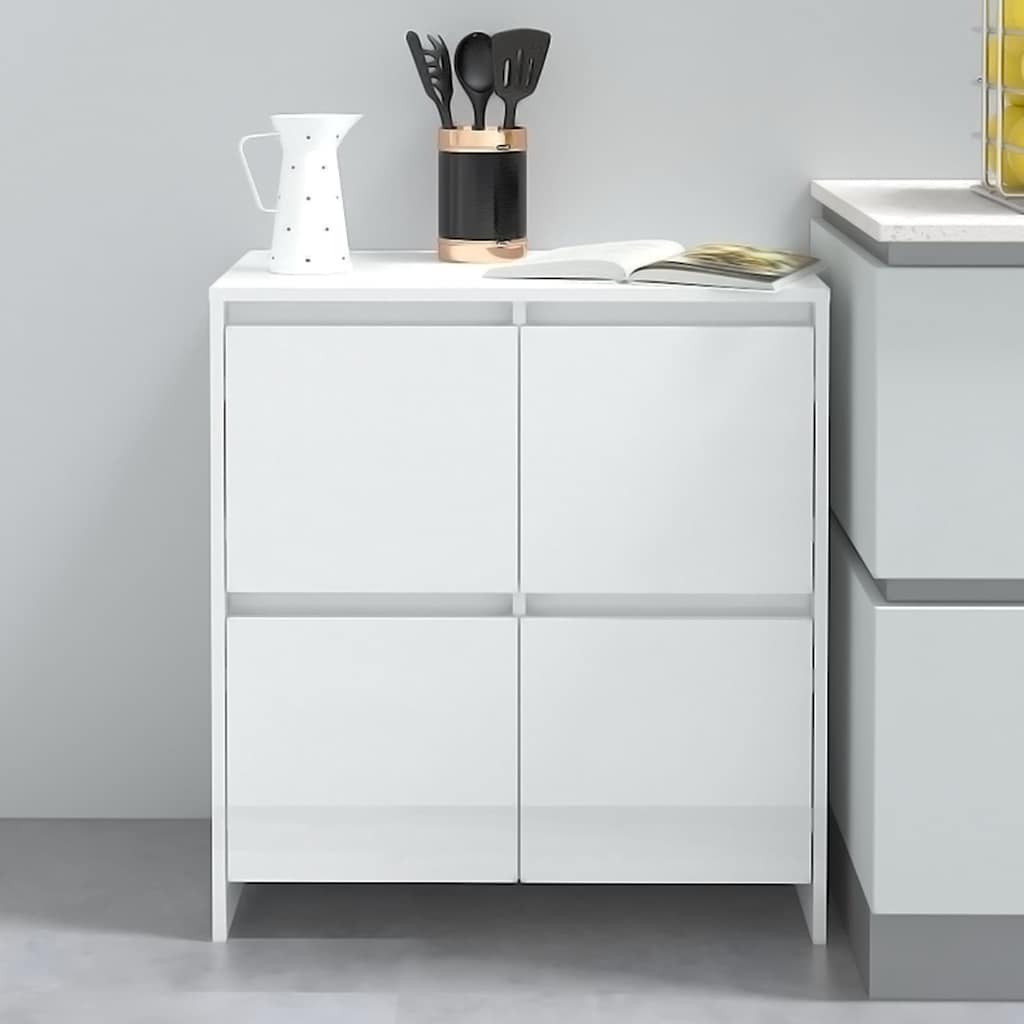 Sideboards 2 pcs High Gloss White 70x41x75 cm Engineered Wood