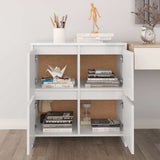 Sideboards 2 pcs High Gloss White 70x41x75 cm Engineered Wood