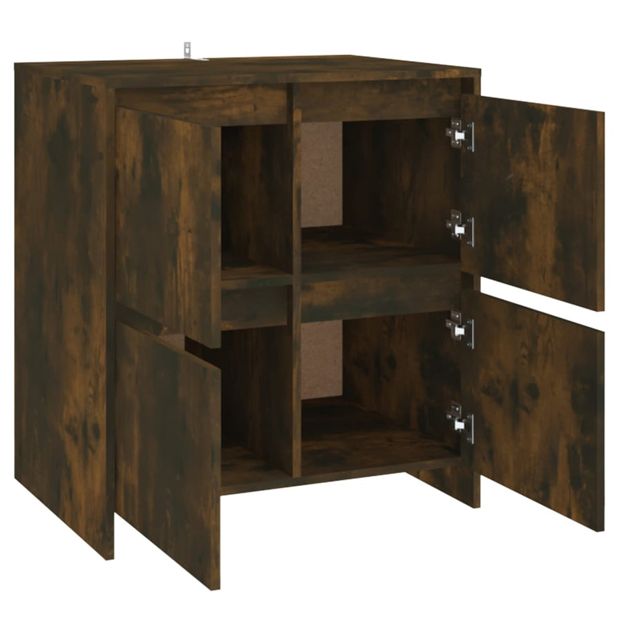 Sideboards 2 pcs Smoked Oak 70x41x75 cm Engineered Wood