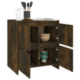 Sideboards 2 pcs Smoked Oak 70x41x75 cm Engineered Wood