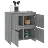Sideboards 2 pcs Grey Sonoma 70x41x75 cm Engineered Wood - Low Angle