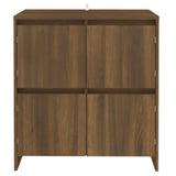 Sideboards 2 pcs Brown Oak 70x41x75 cm Engineered Wood - Side View