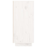 Sideboard White 111x34x75 cm Solid Wood Pine - Close-Up Angle