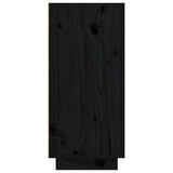 Sideboard Black 111x34x75 cm Solid Wood Pine
