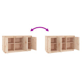 Sideboard 111x34x60 cm Solid Wood Pine - 45-Degree Angle