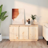 Sideboard 111x34x60 cm Solid Wood Pine - Close-Up Angle
