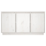 Sideboard White 111x34x60 cm Solid Wood Pine
