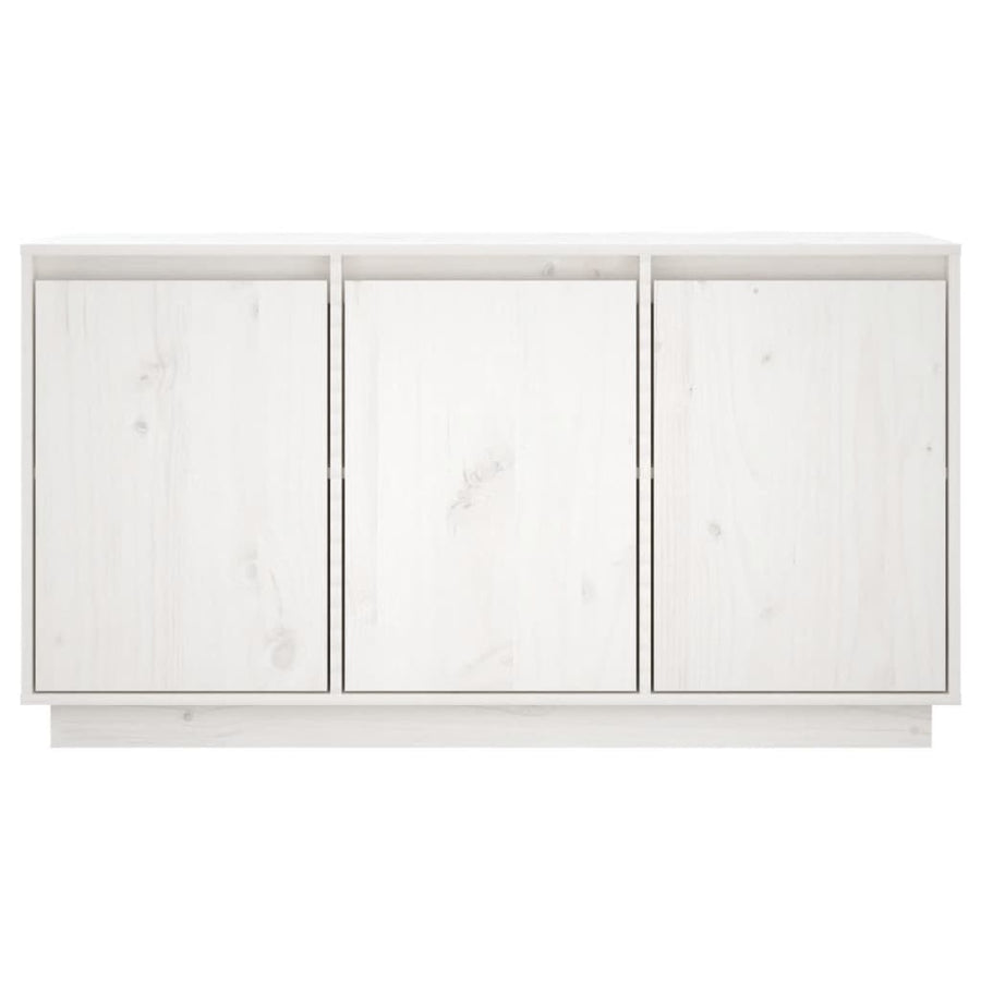 Sideboard White 111x34x60 cm Solid Wood Pine