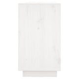 Sideboard White 111x34x60 cm Solid Wood Pine