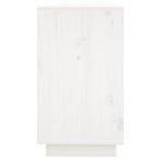Sideboard White 111x34x60 cm Solid Wood Pine