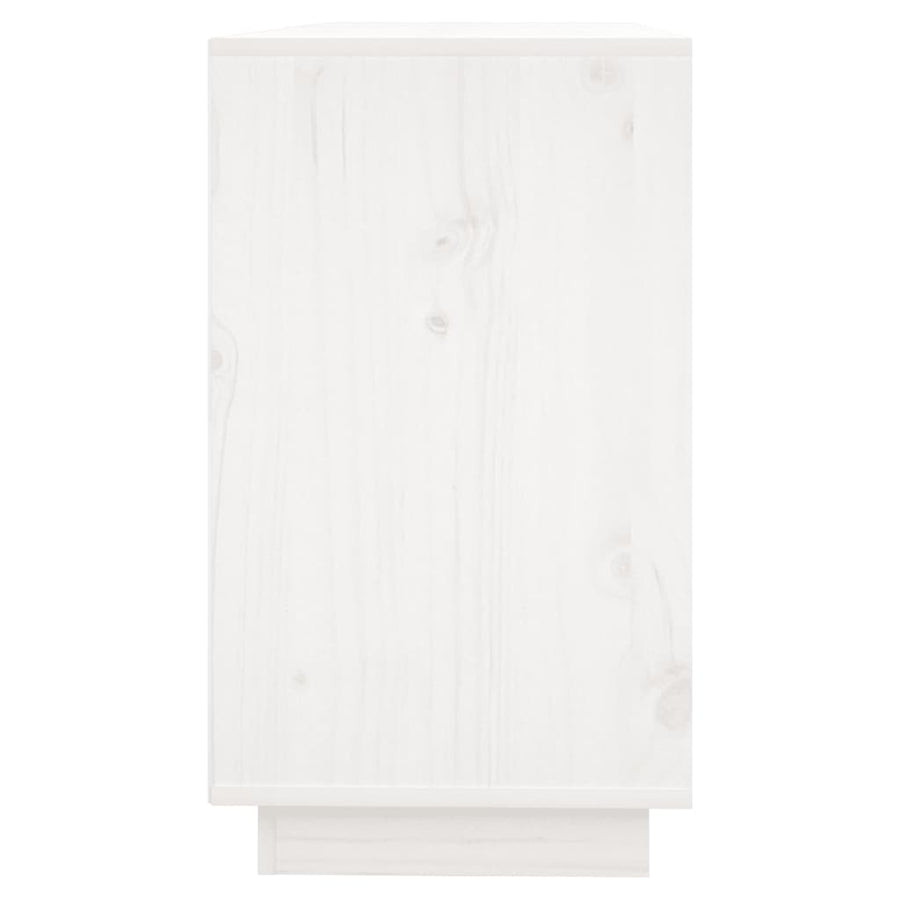 Sideboard White 111x34x60 cm Solid Wood Pine