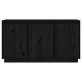 Sideboard Black 111x34x60 cm Solid Wood Pine