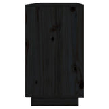 Sideboard Black 111x34x60 cm Solid Wood Pine - Top-Down View