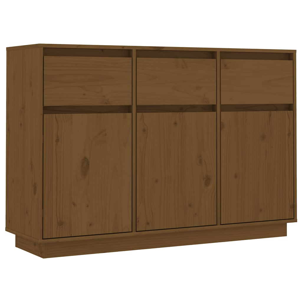 Sideboard Honey Brown 111x36x75 cm Solid Wood Pine